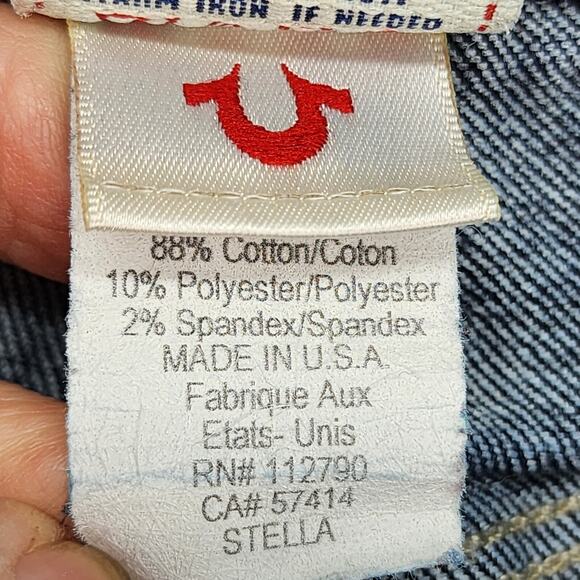 Vintage True Religion Jeans Women 26 (26x28) Stella Skinny Stretch Blue Denim - Picture 13 of 13
